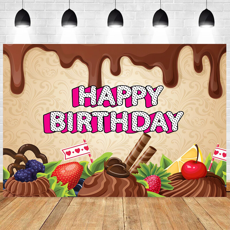 Fantasy Candy Fánk Fagylalt Téma Újszülött Gyerekek Születésnapi Party fotózás Vinyl háttér fotó dekorációs kellékek