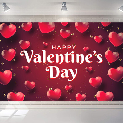 Valentin-napi téma szerelmes szív parti dekoráció szerelmes szív léggömb fotózás háttér esküvői menyasszonyi babazuhany