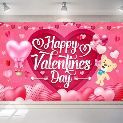 Valentin-napi téma szerelmes szív parti dekoráció szerelmes szív léggömb fotózás háttér esküvői menyasszonyi babazuhany