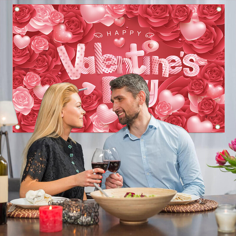 Valentin-napi téma szerelmes szív parti dekoráció szerelmes szív léggömb fotózás háttér esküvői menyasszonyi babazuhany