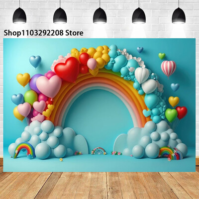 Léggömb virágos íves ajtó téma Újszülött első születésnapja fotózáshoz Babazuhany esküvői party háttér fotóstúdió