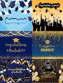 Ballagási évad téma Ballagási parti dekoráció Legénysapka Háttér Diák Gyerek Fényképezés Vinyl háttér Dekorációs kellékek