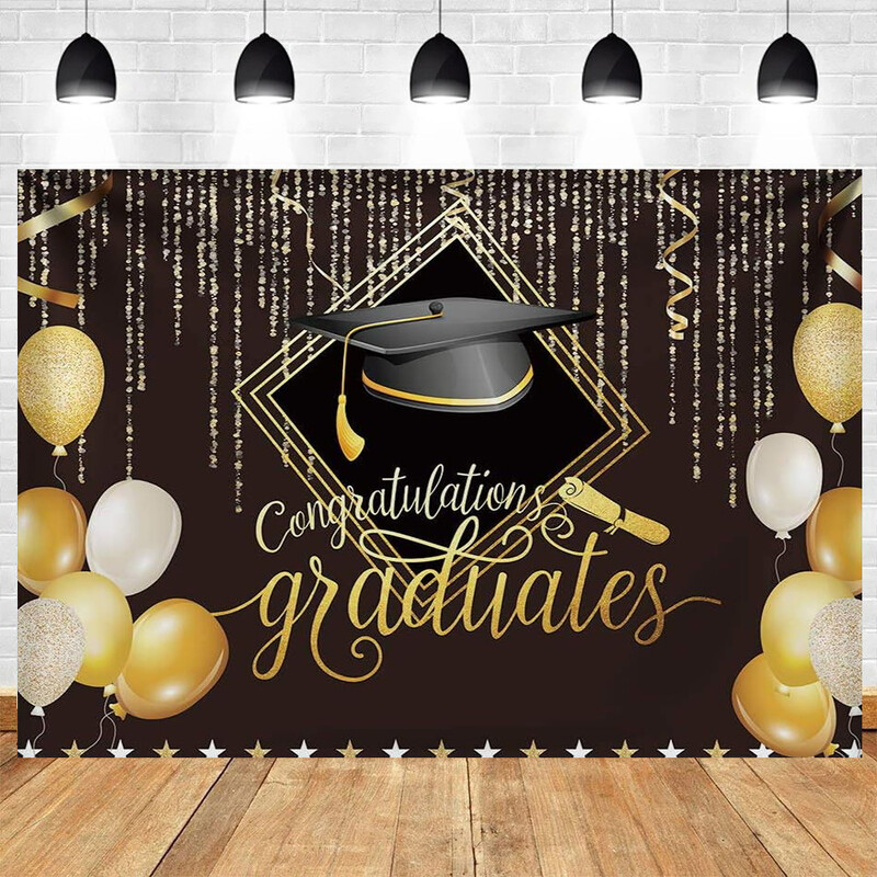 Ballagási évad téma Ballagási parti dekoráció Legénysapka Háttér Diák Gyerek Fényképezés Vinyl háttér Dekorációs kellékek