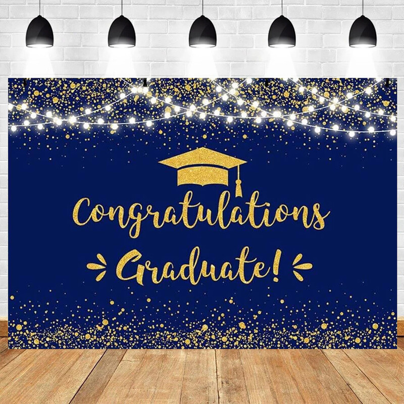 Ballagási évad téma Ballagási parti dekoráció Legénysapka Háttér Diák Gyerek Fényképezés Vinyl háttér Dekorációs kellékek
