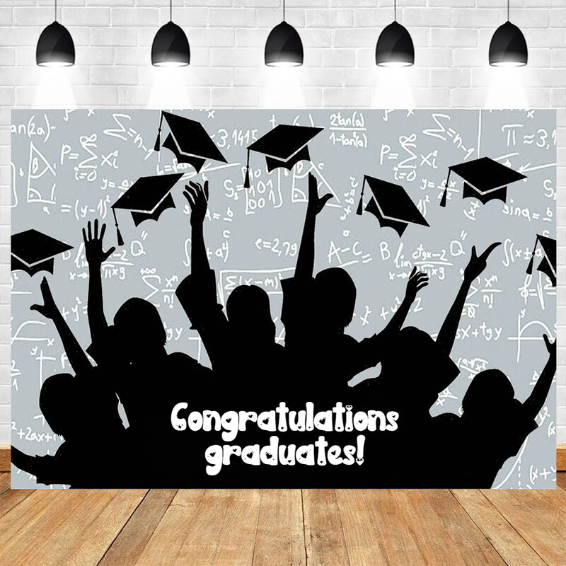 Ballagási évad téma Ballagási parti dekoráció Legénysapka Háttér Diák Gyerek Fényképezés Vinyl háttér Dekorációs kellékek
