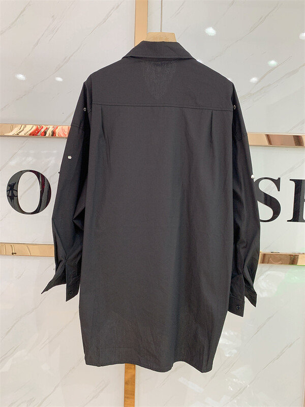 Prabangūs, išskirtiniai deimantais dygsniuoti vidutinio ilgio marškiniai ir palaidinės moterims 2024 m. Nauji laisvalaikio palaidi ilgomis rankovėmis blusai