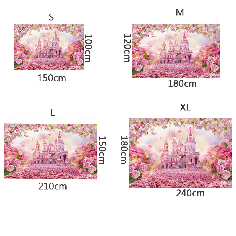 Fondul Castelului Roz din Basm Petrecere de aniversare fete prințeseFondul castel roz de basm Petrecere de aniversare fete prințese