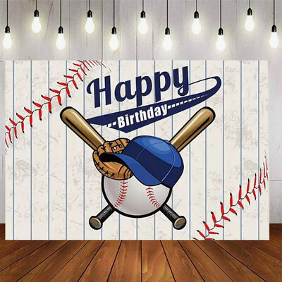 Baseball baba téma születésnapi parti fiú sportlabda fehér csíkos babazuhany fotózás Vinyl háttér Szobadekorációs kellékek