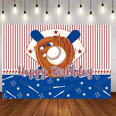 Baseball baba téma születésnapi parti fiú sportlabda fehér csíkos babazuhany fotózás Vinyl háttér Szobadekorációs kellékek