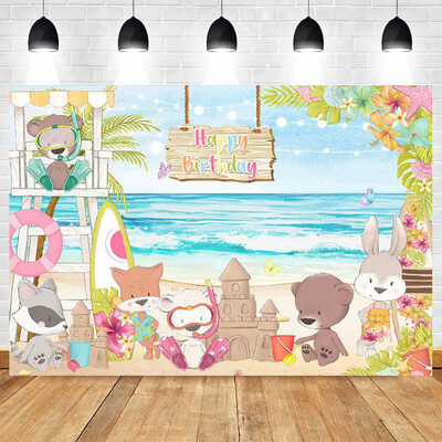 Fundal pentru cabină foto cu temă de plajă tropicală de vară, petrecere de aniversare, palmier, nuntă, decorare de fundal pentru petrecerea de naștere