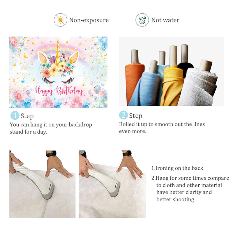 Egyszarvú háttér virág szivárvány Pegazus léggömb lány 1. születésnapi parti babazuhany dekoráció szalaghirdetés újszülött fotózás hátterek