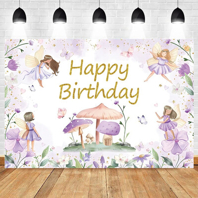 Tea Party téma, bulizzunk Rózsaszín virágos hercegnő Csodaországban 1. Születésnapi Party Photogtaphy Background Baby Shower fotó kellék