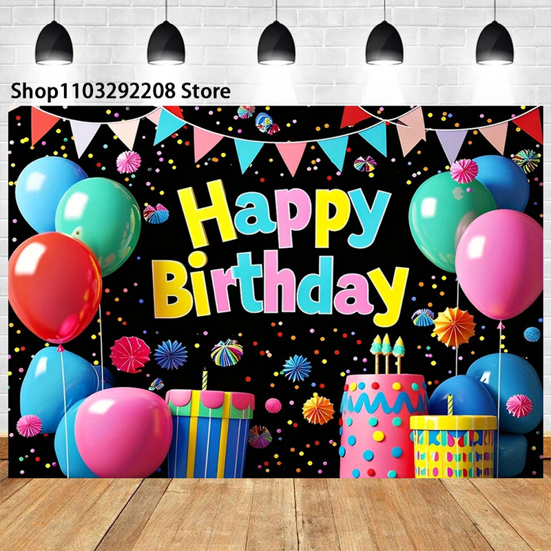 Neona ziedu rozā sirds tēmas zāle Daudz laimes dzimšanas dienā kūka Neona mirdzums tumsā ballītes fotogrāfija Meitenes fona sienas piederumi