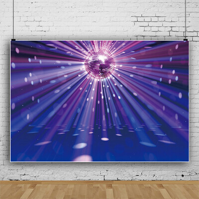 Disco Glitter Party dekoráció Háttér, 90-es évek Boogie Music Dance Stage Party Ragyogó fények Retro vinyl fotózás hátterek