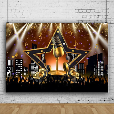 Disco Glitter Party dekoráció Háttér, 90-es évek Boogie Music Dance Stage Party Ragyogó fények Retro vinyl fotózás hátterek