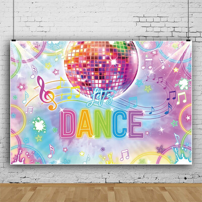 Disco Glitter Party dekoráció Háttér, 90-es évek Boogie Music Dance Stage Party Ragyogó fények Retro vinyl fotózás hátterek