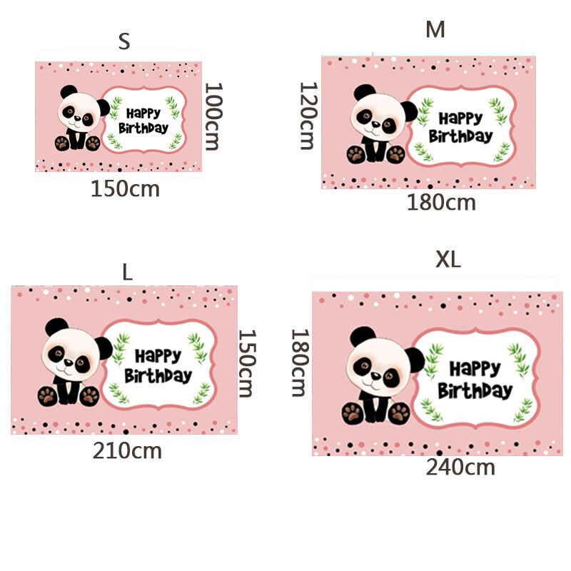 Aranyos rajzfilm Panda Háttér Bambusz Virágok Panda Téma Születésnapi Party fotózásHáttér dekoráció