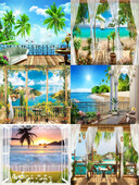 Langas Gamta Kraštovaizdis tema Gimtadienio vakarėlis Kūdikių dušas Vinilo fonas Vaikų kambario dekoro reikmenys