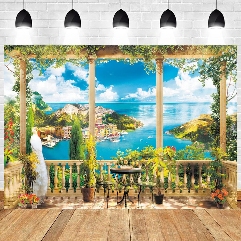 Langas Gamta Kraštovaizdis tema Gimtadienio vakarėlis Kūdikių dušas Vinilo fonas Vaikų kambario dekoro reikmenys