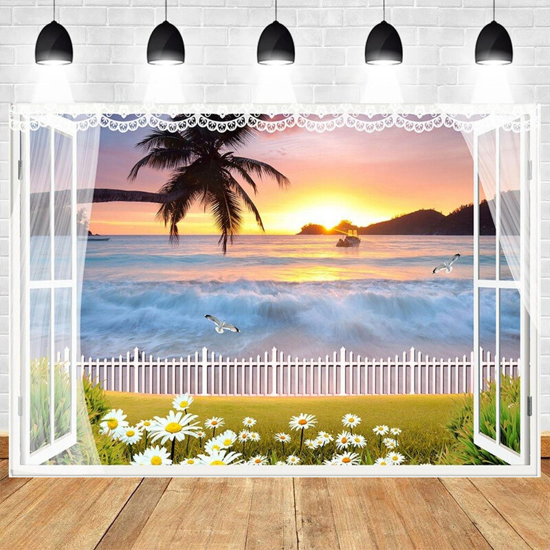 Langas Gamta Kraštovaizdis tema Gimtadienio vakarėlis Kūdikių dušas Vinilo fonas Vaikų kambario dekoro reikmenys