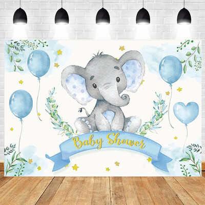 Újszülött baba zuhany téma Virág Rózsa Elefánt Kislány Fiú Születésnapi fotózás Vinyl háttér Gyermekszoba Dekorációs kellékek