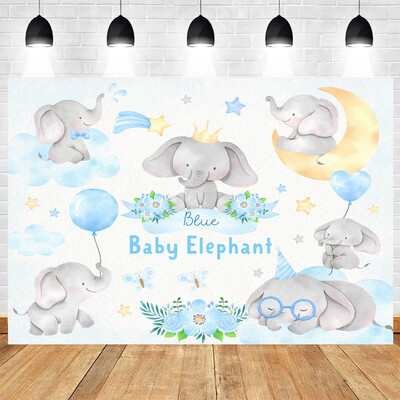 Újszülött baba zuhany téma Virág Rózsa Elefánt Kislány Fiú Születésnapi fotózás Vinyl háttér Gyermekszoba Dekorációs kellékek