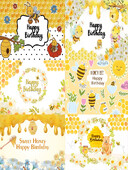 Baby Bee újszülött party Happy Bee Day Sweet Baby Shower Neme Reveal Honeycomb vinyl háttér dekorációs kellékek