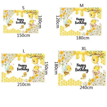 Baby Bee Newborn Party Happy Bee Day Sweet Baby Shower Gender Reveal Honeycomb Vinyl Background Decor Supplies