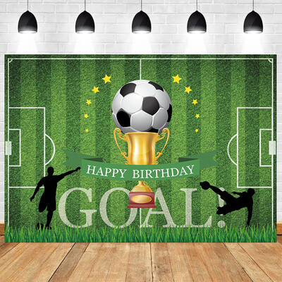 Futbola laukuma stadions Zālāju tēma Dzimšanas dienas ballīte Baby Shower Fotogrāfija Vinila fons Bērnu istabas dekorēšanas piederumi