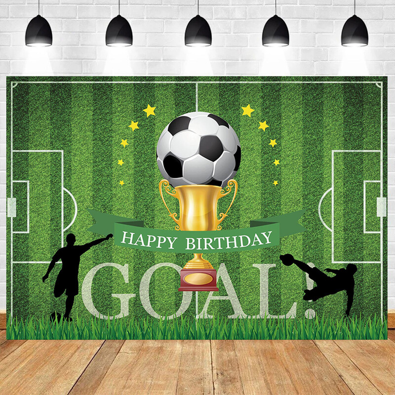 Futbola laukuma stadions Zālāju tēma Dzimšanas dienas ballīte Baby Shower Fotogrāfija Vinila fons Bērnu istabas dekorēšanas piederumi