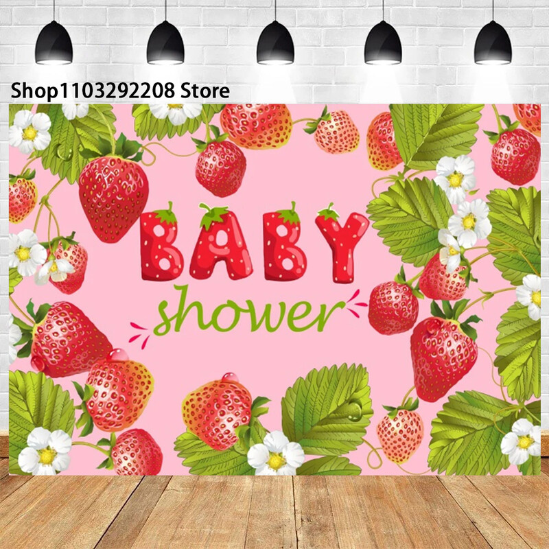 Eper téma Sweet One 1. születésnapja Háttér újszülött baba zuhany görögdinnye gyümölcs fotózás háttér gyerek stúdió felvételek