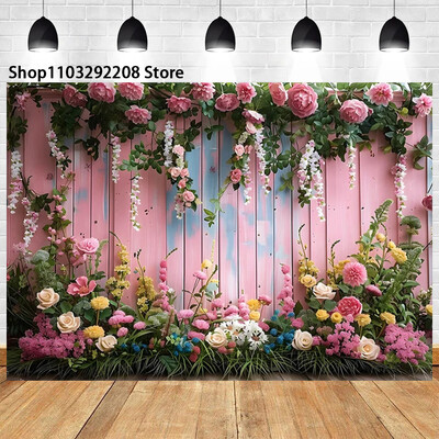 Színes virág fal téma Rózsakert Vár Pillangó Születésnapi Esküvő Újszülött baba zuhany portré fotózás Háttér kellékek