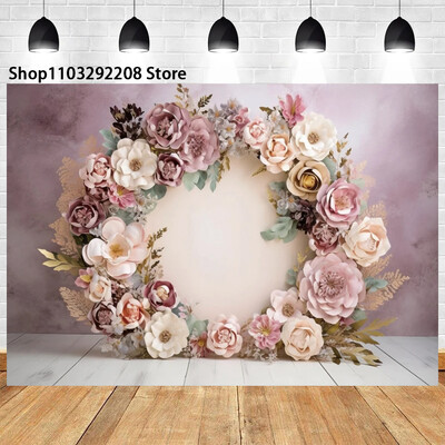 Színes virág fal téma Rózsakert Vár Pillangó Születésnapi Esküvő Újszülött baba zuhany portré fotózás Háttér kellékek