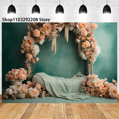 Színes virág fal téma Rózsakert Vár Pillangó Születésnapi Esküvő Újszülött baba zuhany portré fotózás Háttér kellékek