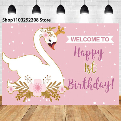 Baleto šokėjos mergaitės princesės temos Merginos balerinos kūdikių dušas Fotografija Gulbės mergaičių gimtadienio dekoravimo reklamjuostė