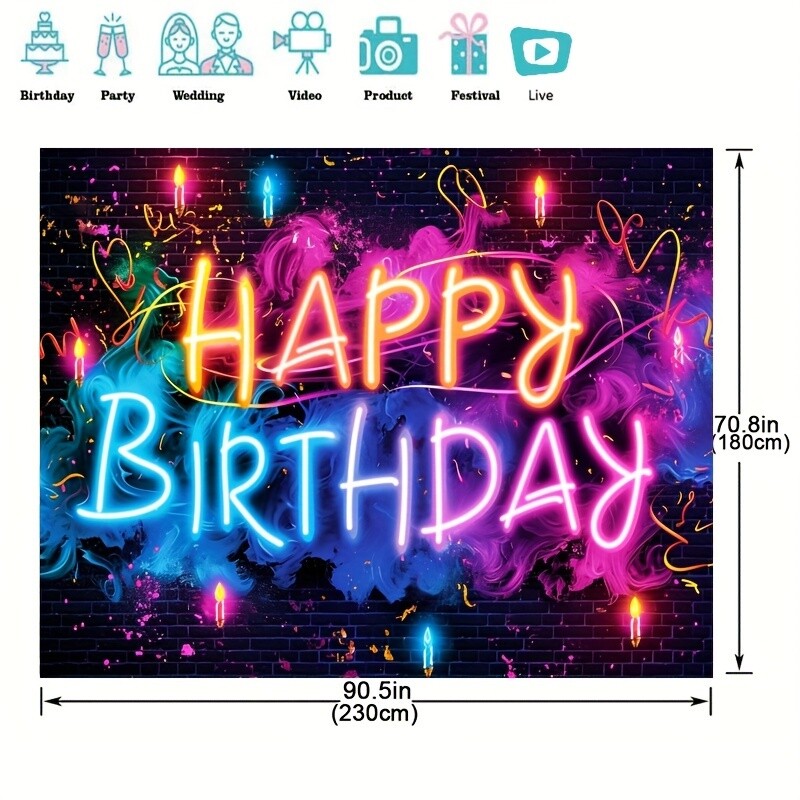 Csillogó Születésnapi háttér Party dekorációk Banner Photo Booth kellékek Party kellékek Díszítsd fel születésnapi dekorációkat