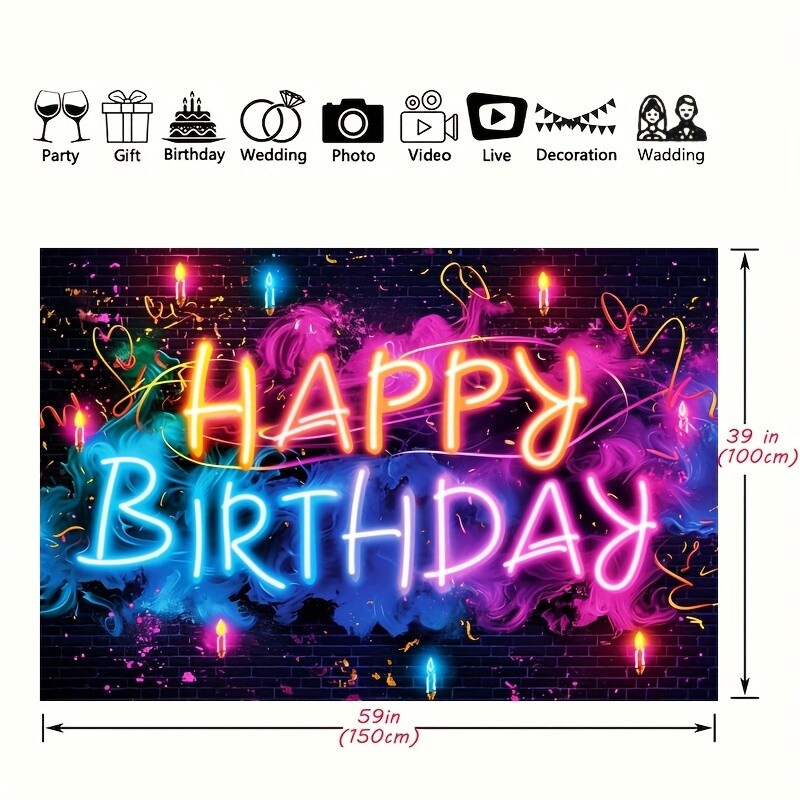 Csillogó Születésnapi háttér Party dekorációk Banner Photo Booth kellékek Party kellékek Díszítsd fel születésnapi dekorációkat