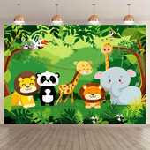 Πανό φόντου γενεθλίων ζώων στο πάρκο Jungle Wildlife Park, Φόντο φωτογραφίας αποφοίτησης, Γενικές Δραστηριότητες, Θεματικό Πάρτι