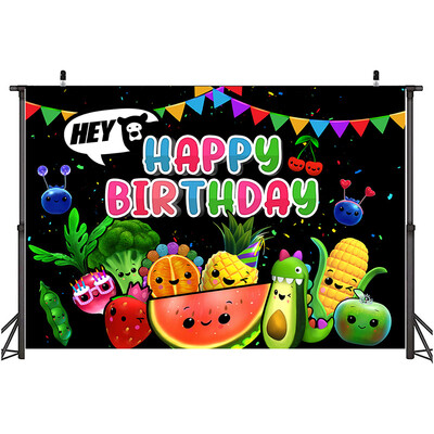 Hei ursuleț cu fructe senzoriale decorare banner cu fructe pentru petrecerea de aniversare pentru copii