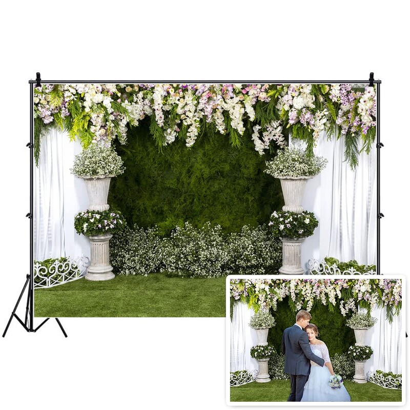 1 gab 210cm * 150cm balts kāzu fona audums, kāzu ainas izkārtojums, kāzu fotografēšanas fona audums