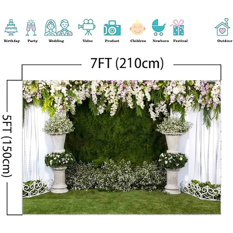 1 gab 210cm * 150cm balts kāzu fona audums, kāzu ainas izkārtojums, kāzu fotografēšanas fona audums