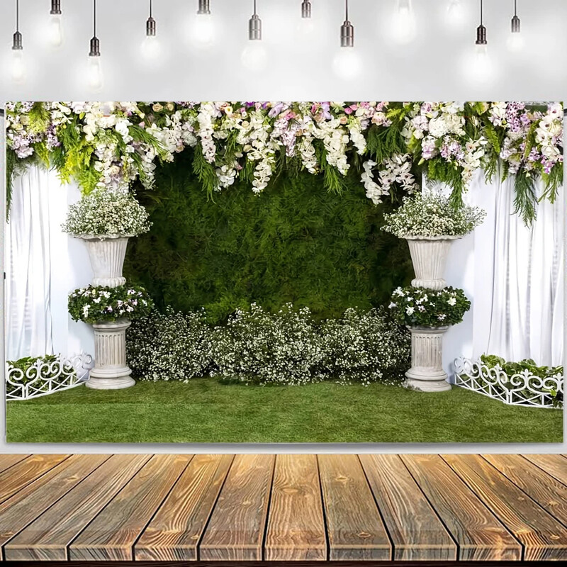 1 gab 210cm * 150cm balts kāzu fona audums, kāzu ainas izkārtojums, kāzu fotografēšanas fona audums