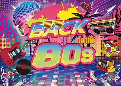 1 τεμάχιο φόντο φωτογραφία με θέμα τη δεκαετία του '70 '80 προμήθειες διακόσμηση πάρτι με ντίσκο με λάμψη νέον πανό φόντου