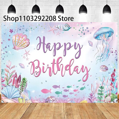 Vasaras okeāna tēma multfilma Zivju bērnu dzimšanas dienas ballīte Jauka zemūdens delfīnu valis fona pasākuma noformējums Bērnu dušas rekvizīts 