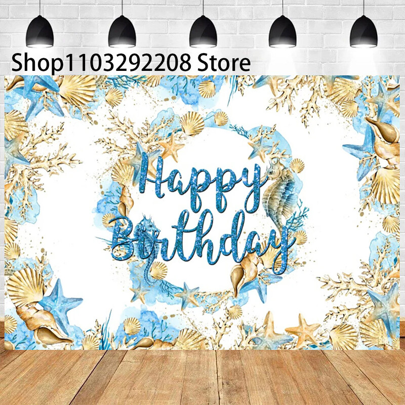 Vasaras okeāna tēma multfilma Zivju bērnu dzimšanas dienas ballīte Jauka zemūdens delfīnu valis fona pasākuma noformējums Bērnu dušas rekvizīts ﻿