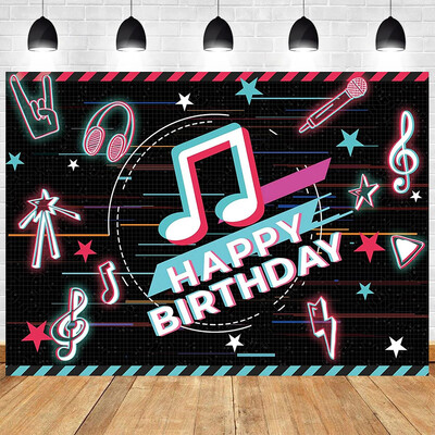 Svajonių žvaigždėtas dangus Tok Popmuzika Melodija Groti tema Gimtadienio vakarėlio kambario dekoras Dinamiškas Tik Muzikinis Tiktok Nuotraukų reklamjuostės fonas