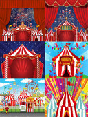 Circ Carnaval Tema Petrecere Zi de Naștere Baby Shower Fotografie Vinil Fundal Copii Camere Decor Rechizite