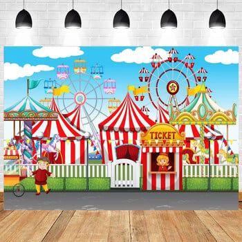 Circus Carnival Theme Birthday Party Shower Baby Shower Photography Vinyl Background Children Decor Drugs