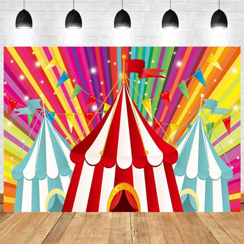 Circus Carnival Theme Birthday Party Shower Baby Shower Photography Vinyl Background Children Decor Drugs