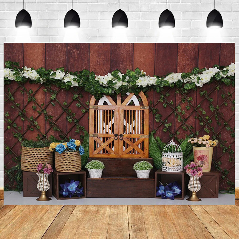 Tort pentru bebeluși nou-născut Smash Tema din lemn Petrecere de naștere Baby Shower Fotografie Fundal din vinil Materiale pentru decorarea camerei copiilor